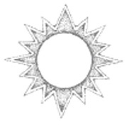 hand drawn image of the sun